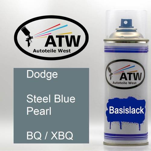 Dodge, Steel Blue Pearl, BQ / XBQ: 400ml Sprühdose, von ATW Autoteile West.